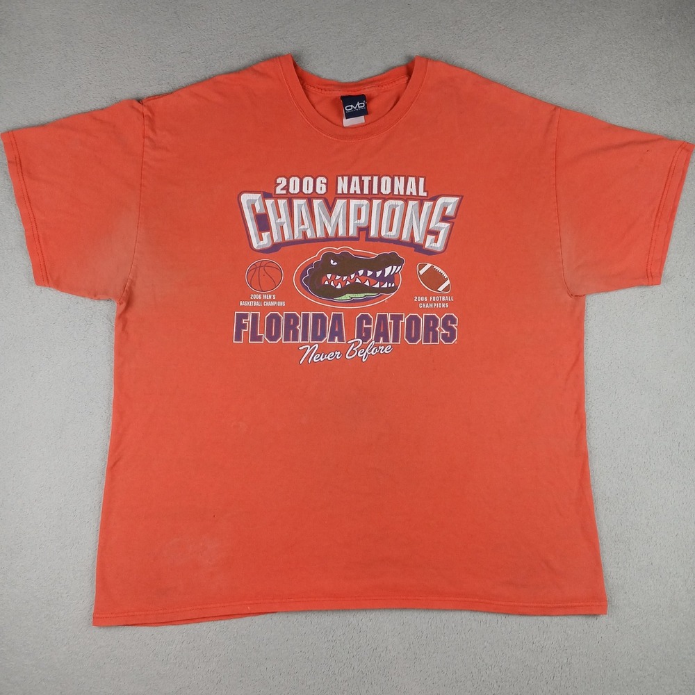 Old Varsity Brand Florida Gators T-Shirt Mens XL 2006 National Champions Orange